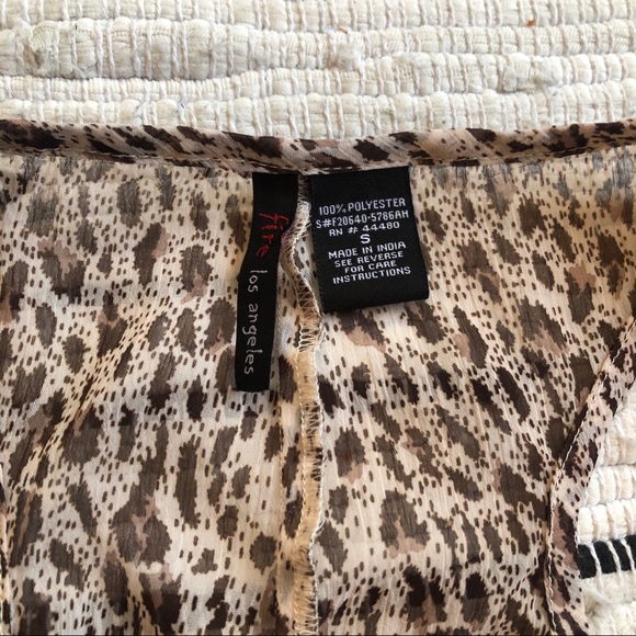SALE Semi sheer leopard print tank - Picture 2 of 3